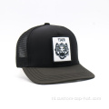 5 paneel mesh cap geweven patch trucker hoed